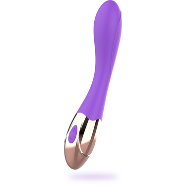 Vibratore G-Spot Sunny in Silicone Oro-Lilla, Ricaricabile e Silenzioso